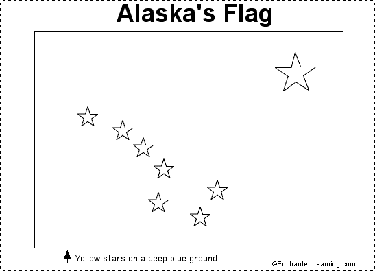 Alaska Flag Printout EnchantedLearningcom