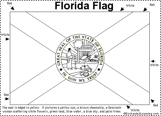 alabama flag coloring page