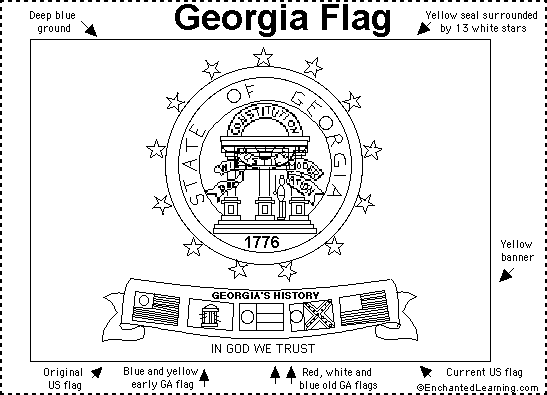 2001 Georgia Flag Printout - EnchantedLearning.com