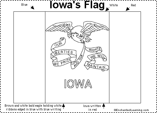 Iowa Flag Printout - EnchantedLearning.com