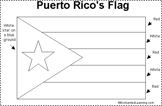 Puerto Rico Flag Printout Enchantedlearning Com