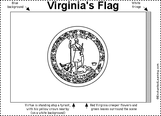 Virginia Flag Printout - EnchantedLearning.com