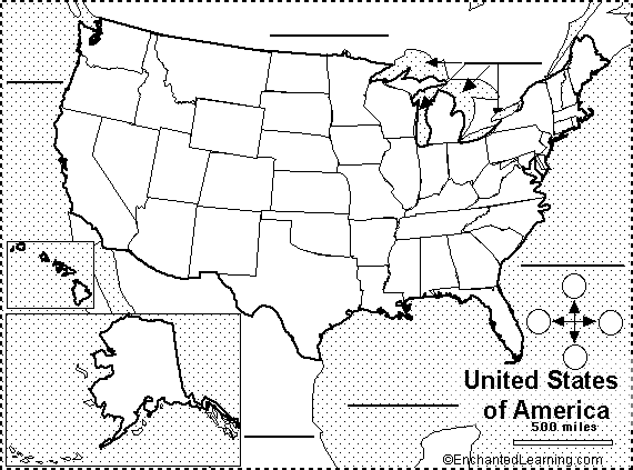 Find Your State Label Me! Printout - EnchantedLearning.com