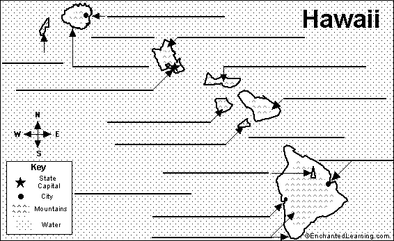 Search result: 'Label Hawaii State Map Printout'