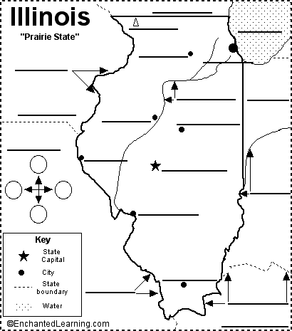 Search result: 'Label Illinois State Map Printout'