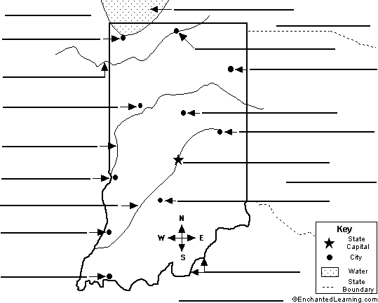 Search result: 'Label Indiana Map Printout'