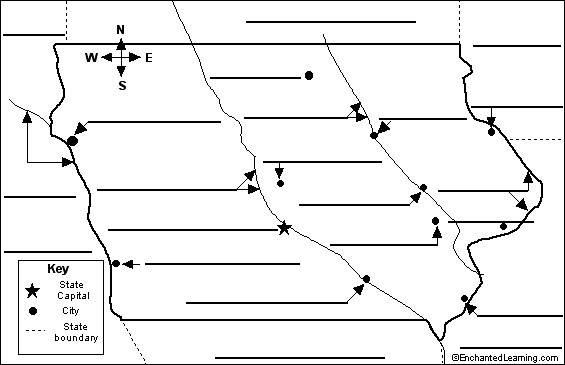 Label Iowa map