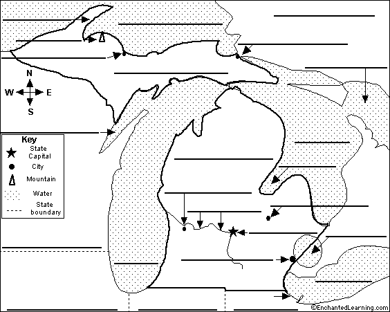 Search result: 'Label Michigan Map Printout'