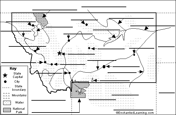 Label Montana map