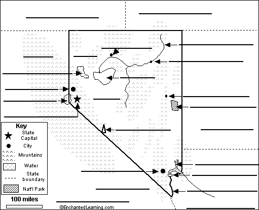 Label Nevada map