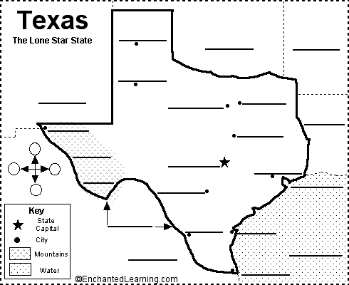 Search result: 'Label Texas State Map Printout'