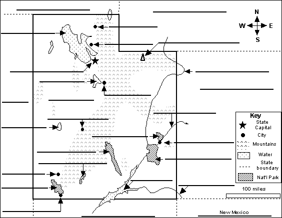 Label Utah map