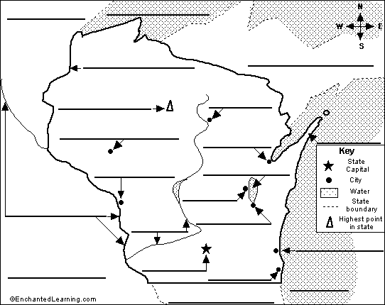 Search result: 'Label Wisconsin Map Printout'