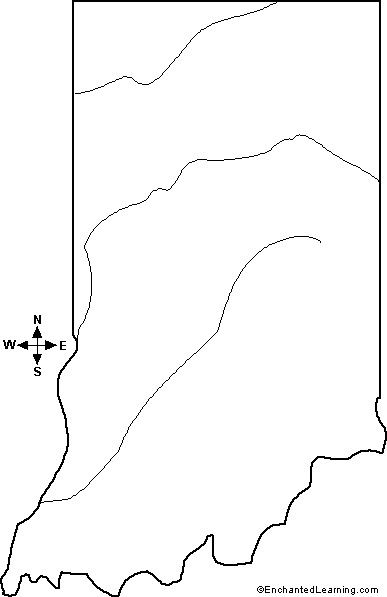 outline map of Indiana
