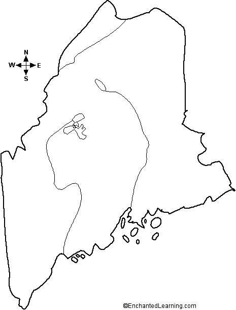 Search result: 'Outline Map Maine'