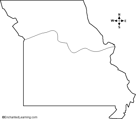 Search result: 'Outline Map Missouri'