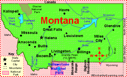 Map Of Montana Bobcats