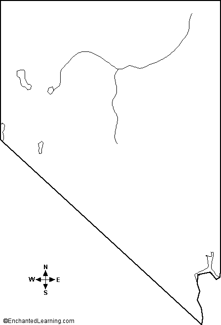 outline map of Nevada