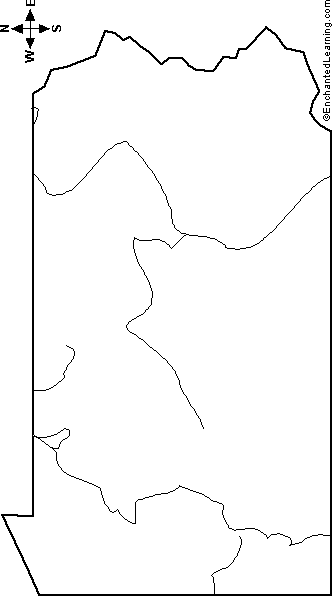 outline map of Pennsylvania