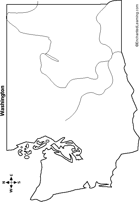outline map of Washington State