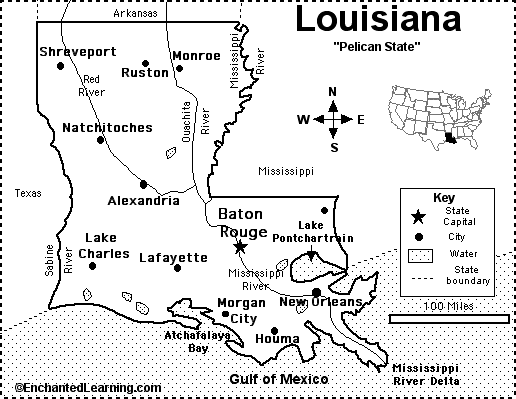 Search result: 'Louisiana Map/Quiz Printout'