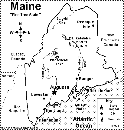 Search result: 'Maine Map/Quiz Printout'