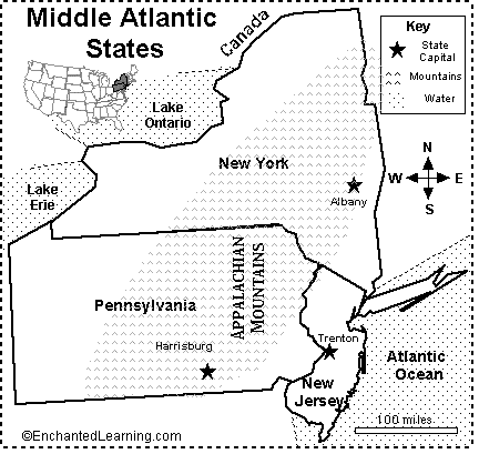 Search result: 'Middle Atlantic States Map/Quiz Printout'