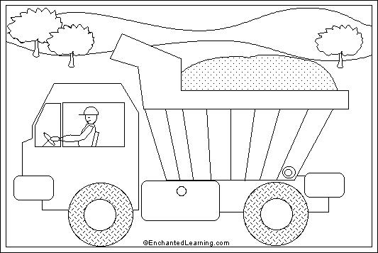 Search result: 'Dump Truck online coloring page'