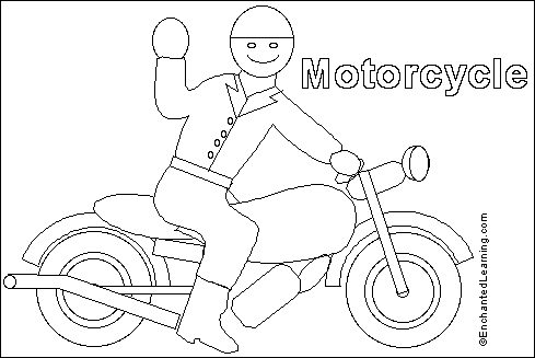 Search result: 'Motorcycle online coloring page'