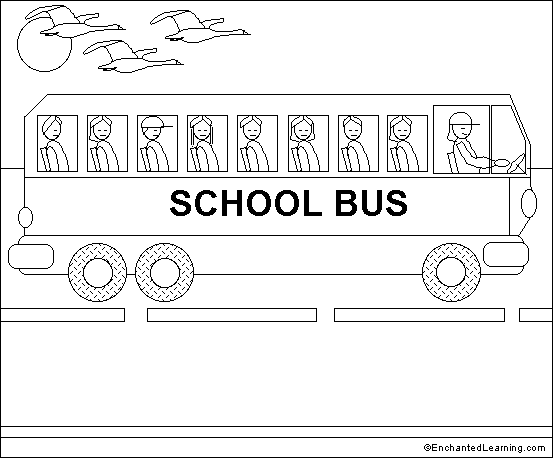 Search result: 'School Bus online coloring page'