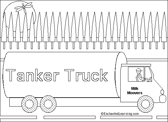 Search result: 'Tanker Truck online coloring page'