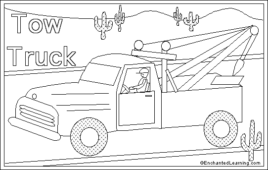 Search result: 'Tow truck online coloring page'