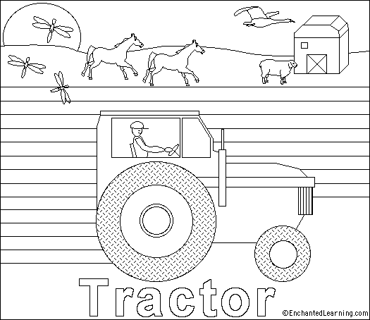 Search result: 'Tractor online coloring page'