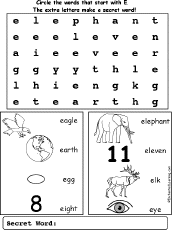 Letter E Alphabet Activities At Enchantedlearning Com