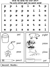 Letter P Alphabet Activities At Enchantedlearning Com