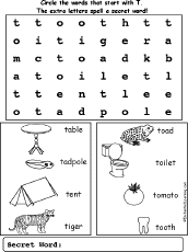 Letter T Alphabet Activities At Enchantedlearning Com