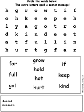 Wordsearch Puzzles: EnchantedLearning.com