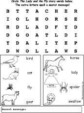 Search result: 'The Old Lady and the Fly Wordsearch'