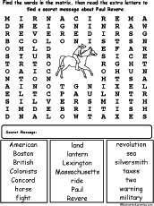 Revere wordsearch