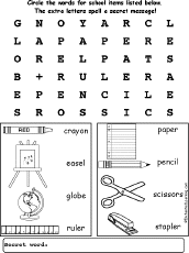 school wordsearch