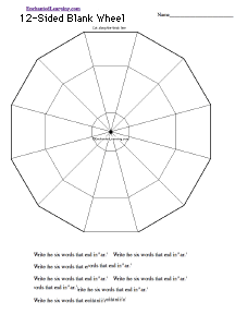 Search result: '12-Sided Blank Word Wheel - Bottom: Printable Worksheet'