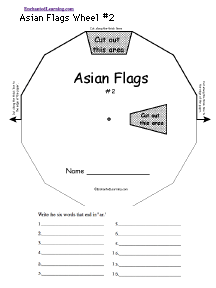 Search result: 'Asian Flags Wheel #2 - Top: Printable Worksheet'