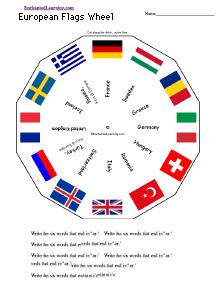 Search result: 'European Flags Wheel  - Bottom: Printable Worksheet'