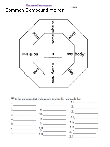 Search result: 'Grammar Word Wheels: Printable Worksheet'