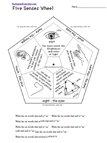 Search result: 'Five Senses Wheel - Bottom: Printable Worksheet'