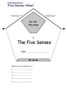 Search result: 'Five Senses Wheel - Top: Printable Worksheet'