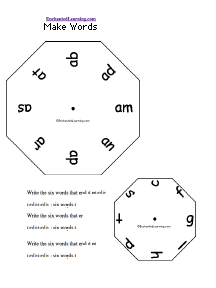 Search result: 'Make Words Wheel -a- Bottom: Printable Worksheet'