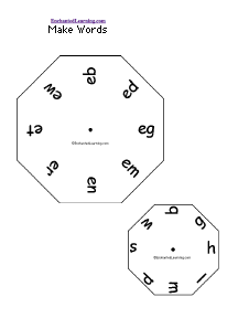 Search result: 'Make Words Wheel -e- Bottom: Printable Worksheet'