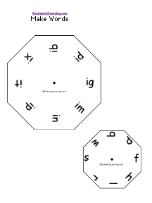 Search result: 'Make Words Wheel -i- Bottom: Printable Worksheet'