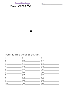 Search result: 'Make Words Wheel -u- Top: Printable Worksheet'